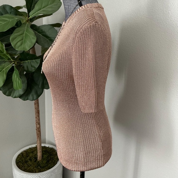 H&M Metallic Rib Knit Top - Picture 6 of 10